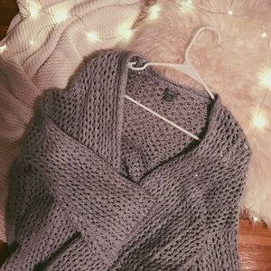 Aerie Gray Bell Sleeve Cardigan